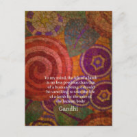 Inspirational Gandhi animal rights quote ART