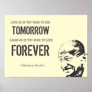 Inspirational Gandhi Quote Poster Art 