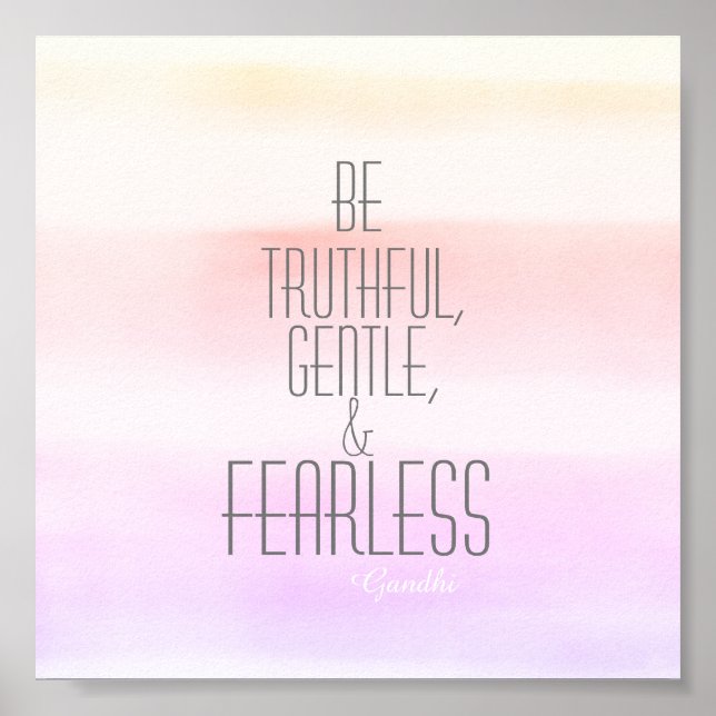 inspirational Gandhi quote poster watercolor (Front)