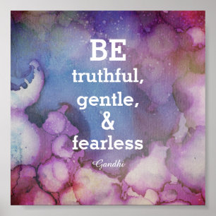 inspirational Gandhi quote poster watercolor