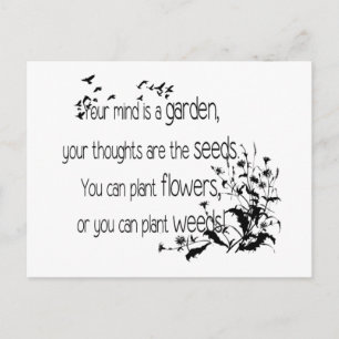 Inspirational Gardening Quote Postcard