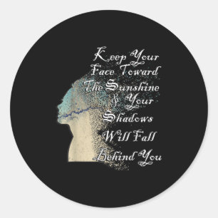 Inspirational Gifts For Women Graphic & Quote Classic Round Sticker