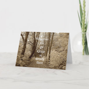 Inspirational God is Already There Christian Quote Card