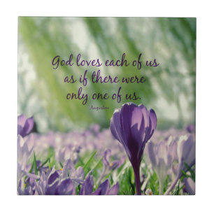 Inspirational God Loves Each of Us Quote Tile