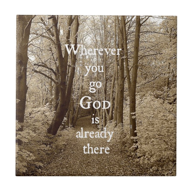 Inspirational God Quote; Tile (Front)