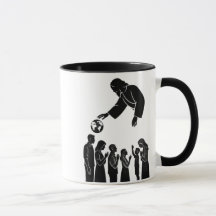 Inspirational God Reaching to Earth Black & White