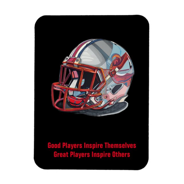 Inspirational Good Players Pop Art Football Helmet Magnet (Vertical)