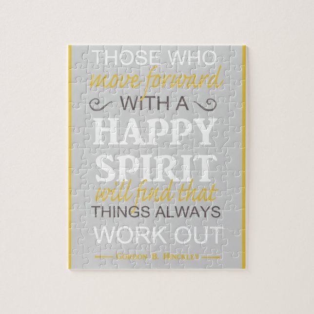 inspirational gordon b hinckley lds quote jigsaw puzzle (Vertical)