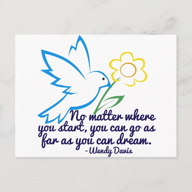 Inspirational Graduation Quote Dream Big Postcard (Front)