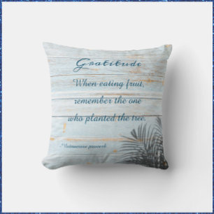 Inspirational Gratitude Saying Cushion