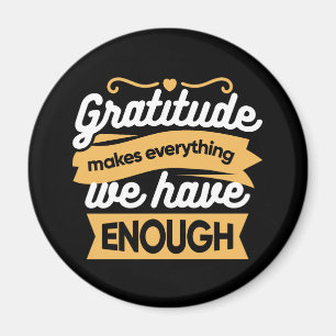 Inspirational Gratitude Typography Quotes Magnet