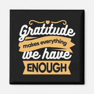 Inspirational Gratitude Typography Quotes Magnet