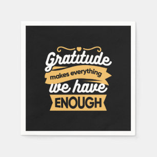 Inspirational Gratitude Typography Quotes Napkin