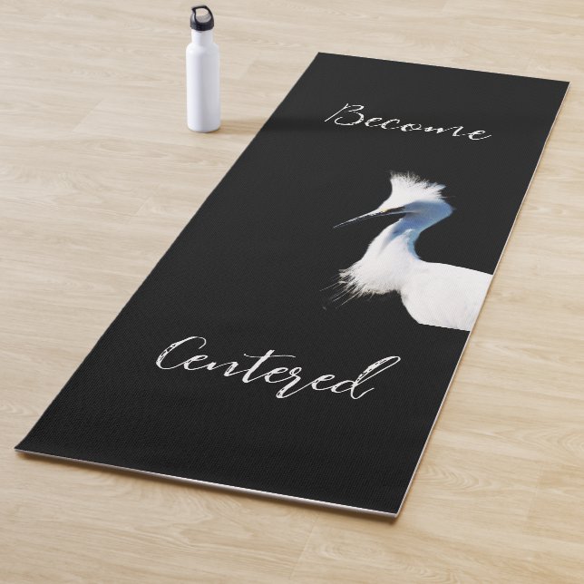 Inspirational Great Egret Become Centred Yoga Mat (In Situ)