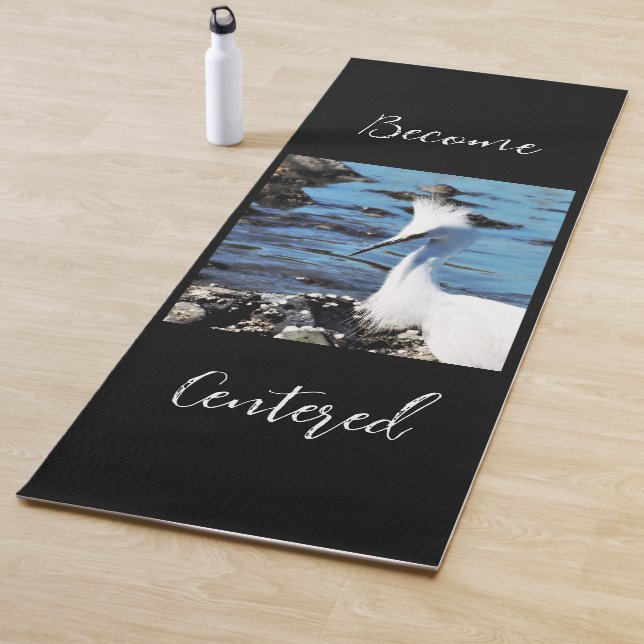 Inspirational Great Egret Become Centred Yoga Mat (In Situ)