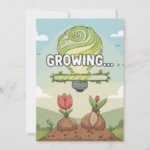 Inspirational Green Idea Motivational Growing Thank You Card