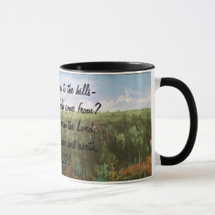 INSPIRATIONAL Greens/Browns Black Text DESIGN Mug