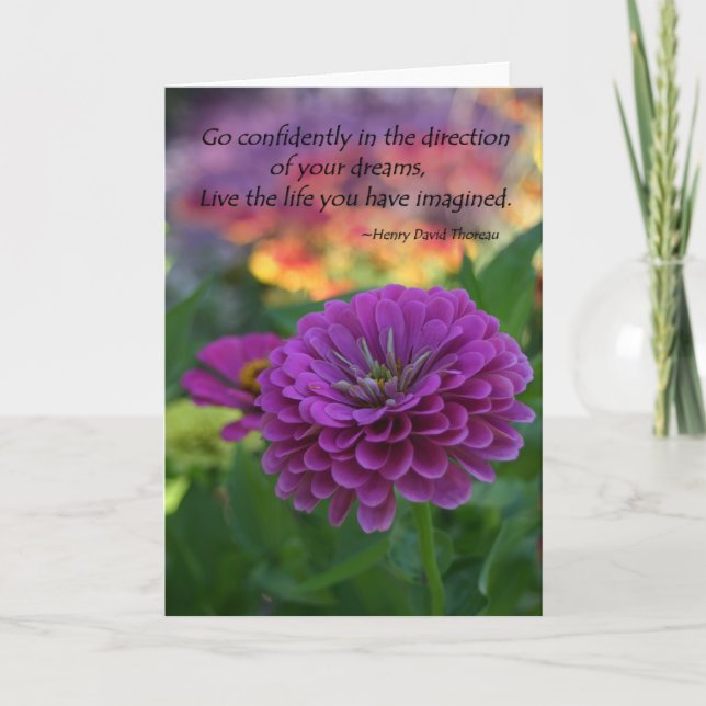 Inspirational greeting card confidence quote gifts (Front)