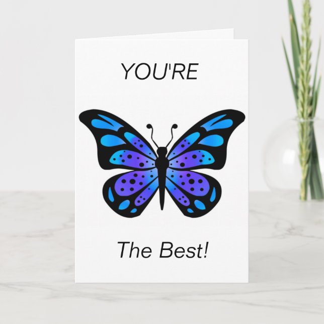 Inspirational Greeting Card, You're The Best! Thank You Card (Front)