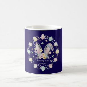  Inspirational "Growing at my own pace" Floral   Coffee Mug