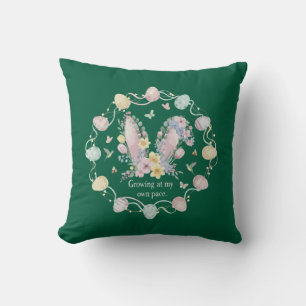  Inspirational "Growing at my own pace" Floral   Cushion