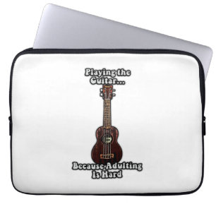 inspirational guitar quote for guitar lovers laptop sleeve