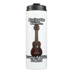 inspirational guitar quote for guitar lovers thermal tumbler