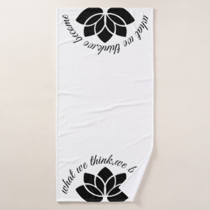 Inspirational Gym Yoga Lotus Bath Towel