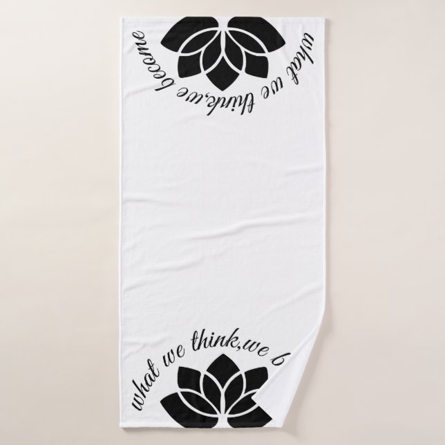 Inspirational Gym Yoga Lotus Bath Towel (Bath Towel)