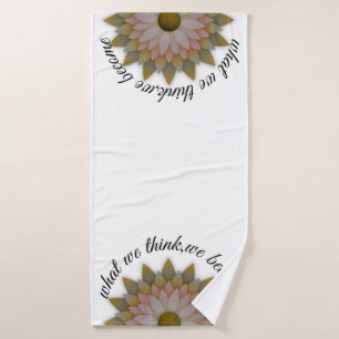 Inspirational Gym Yoga Lotus Bath Towel