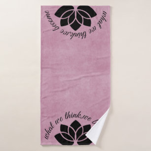 Inspirational Gym Yoga Lotus Bath Towel
