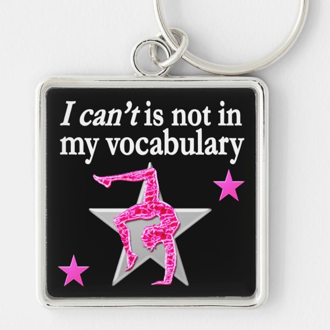 INSPIRATIONAL GYMNASTICS DESIGN KEY RING (Front)