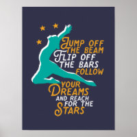 Inspirational Gymnastics Sport Quote Gymnast Girl