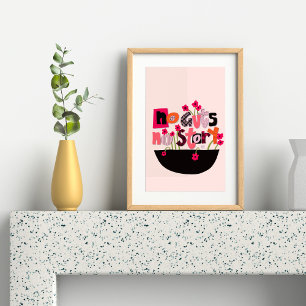 Inspirational Hand Lettered No Guts No Story Quote Photo Print