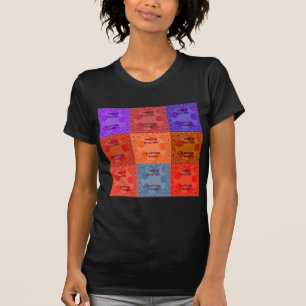 Inspirational Have a Nice Day Chequered Pop Text  T-Shirt