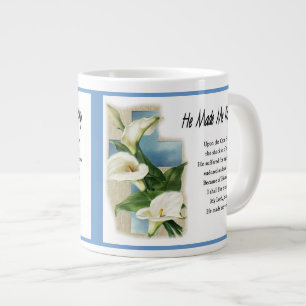 Inspirational He Made Me Worthy Large Coffee Mug