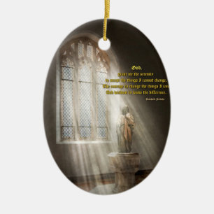 Inspirational - Heavenly Father - Senrenity Prayer Ceramic Ornament