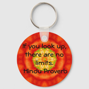 inspirational Hindu Proverb from India Key Ring