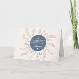 Inspirational "Hope is the thing with Feathers" Card