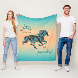 Inspirational Horse Fleece Blanket