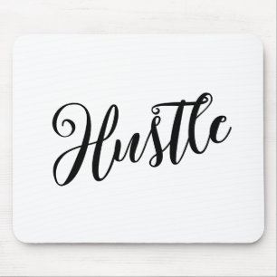 Inspirational "Hustle" Trendy Lettering Mouse Pad