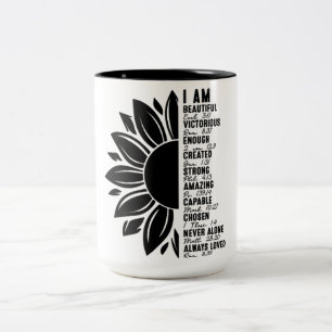 Inspirational I Am Two-Tone Coffee Mug