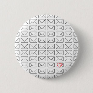 Inspirational I Love you note 6 Cm Round Badge