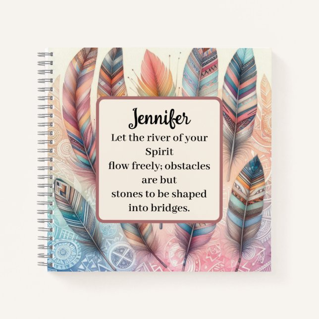 Inspirational Indian Spiral Notebook (Front)