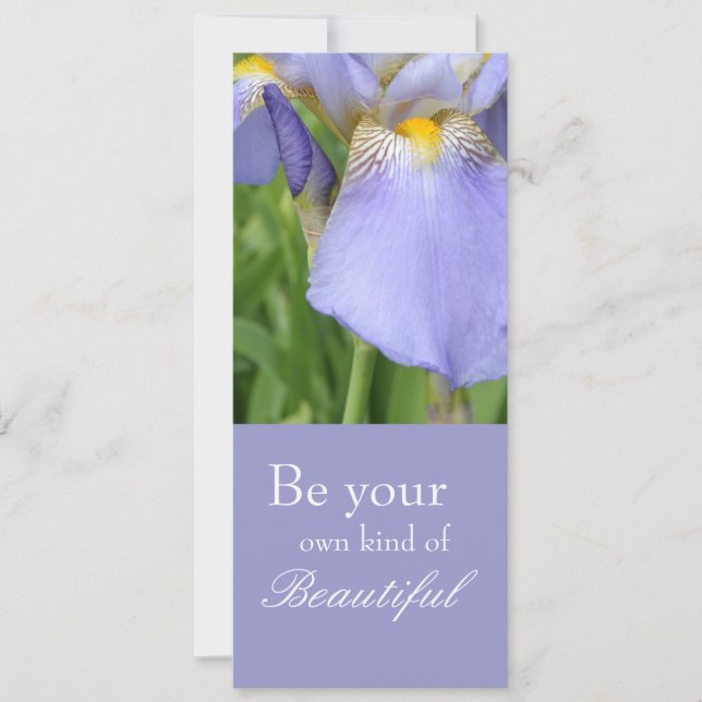 Inspirational Iris Bookmark (Front)