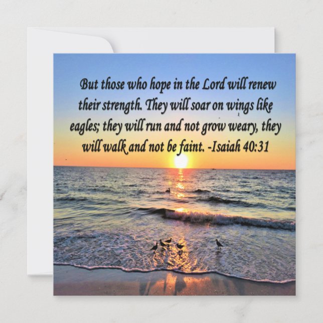 INSPIRATIONAL ISAIAH 40:31 INVITATION (Front)