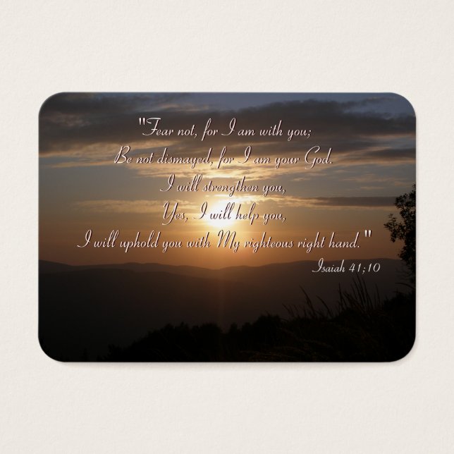 Inspirational - Isaiah 41;10 - Chubby B. Card (Front)