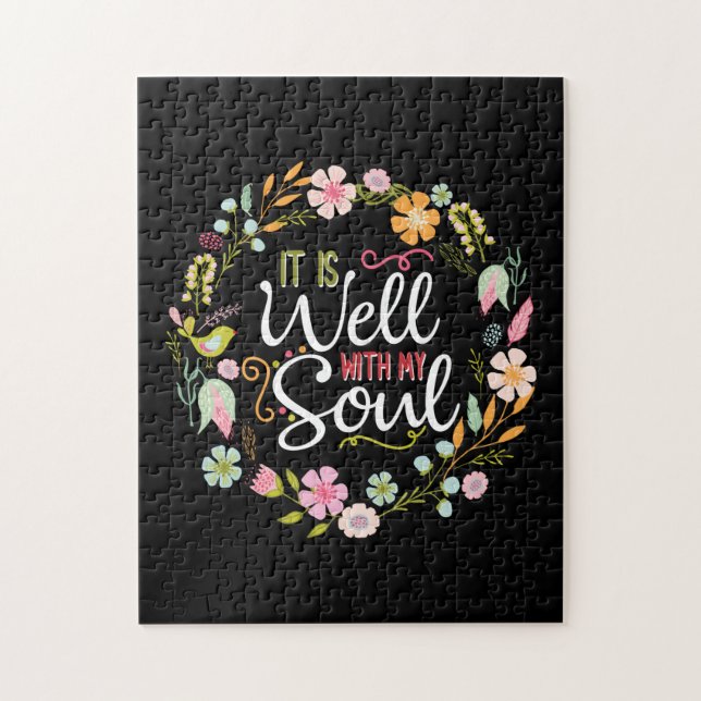 Inspirational, it is well with my soul jigsaw puzzle (Vertical)