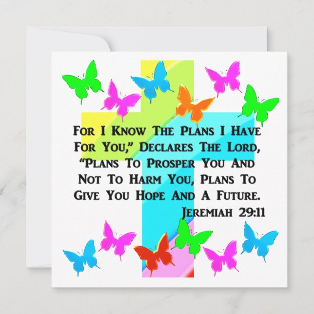 INSPIRATIONAL JEREMIAH 29:11 CHRISTIAN INVITATION (Front)