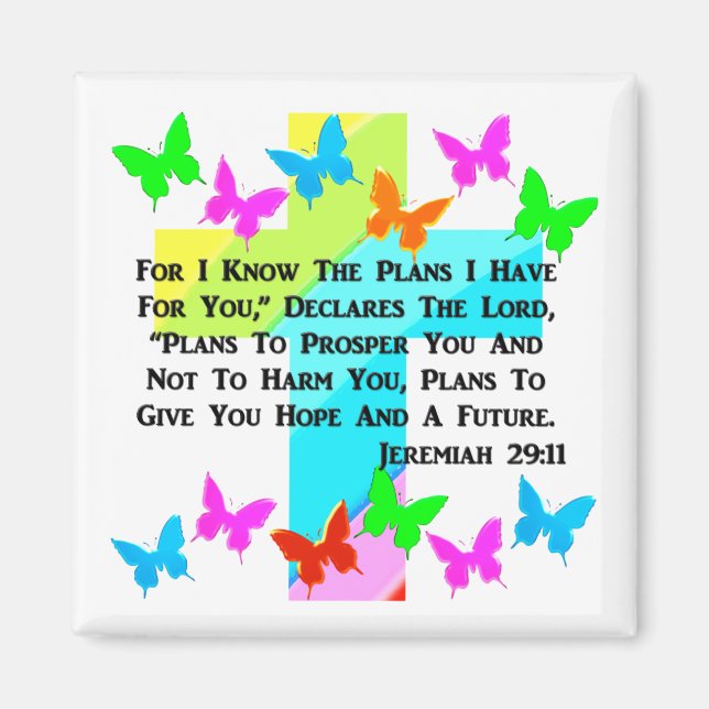 INSPIRATIONAL JEREMIAH 29:11 CHRISTIAN MAGNET (Front)